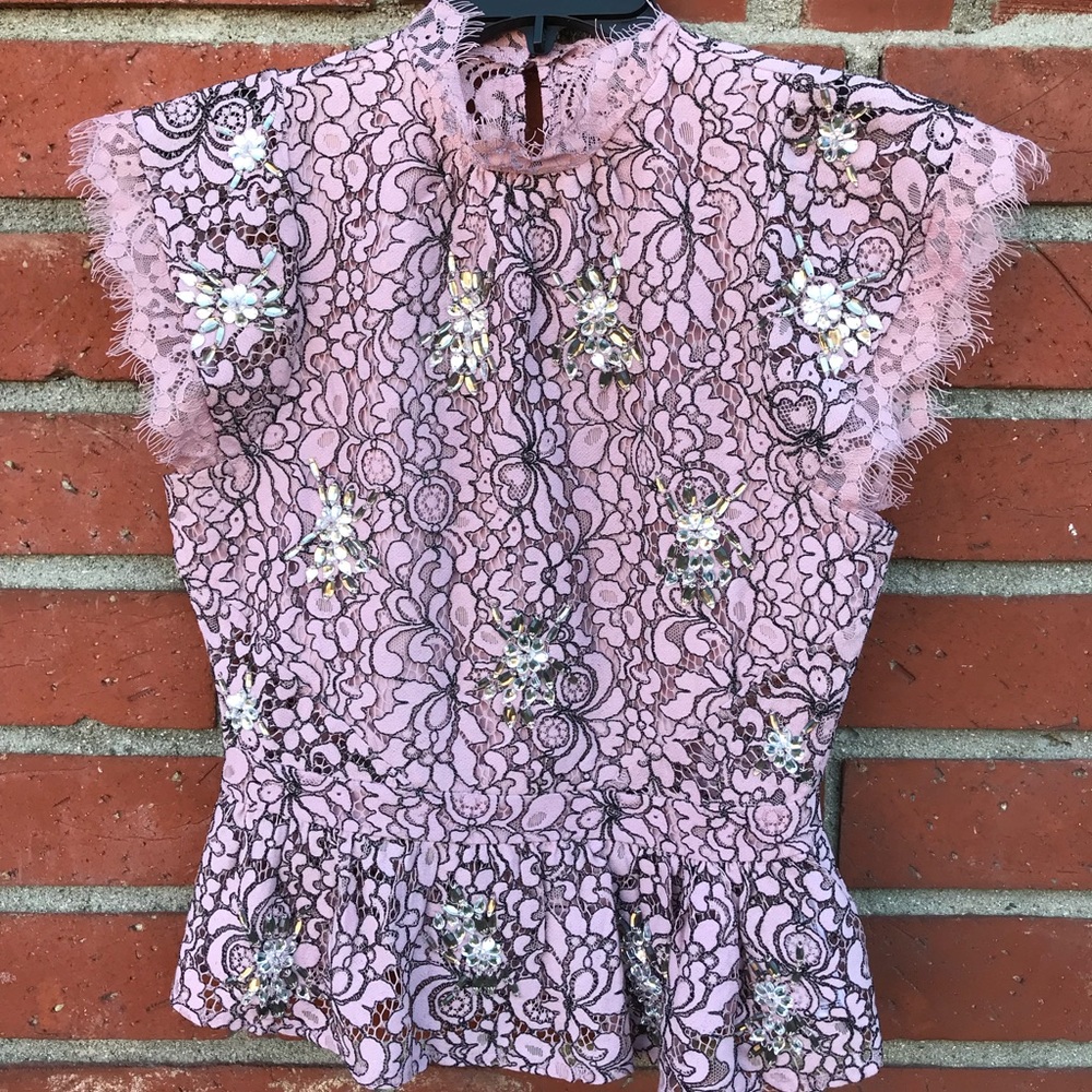 Mauve-Rose Top with gems 💎